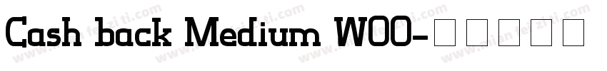 Cash back Medium W00字体转换